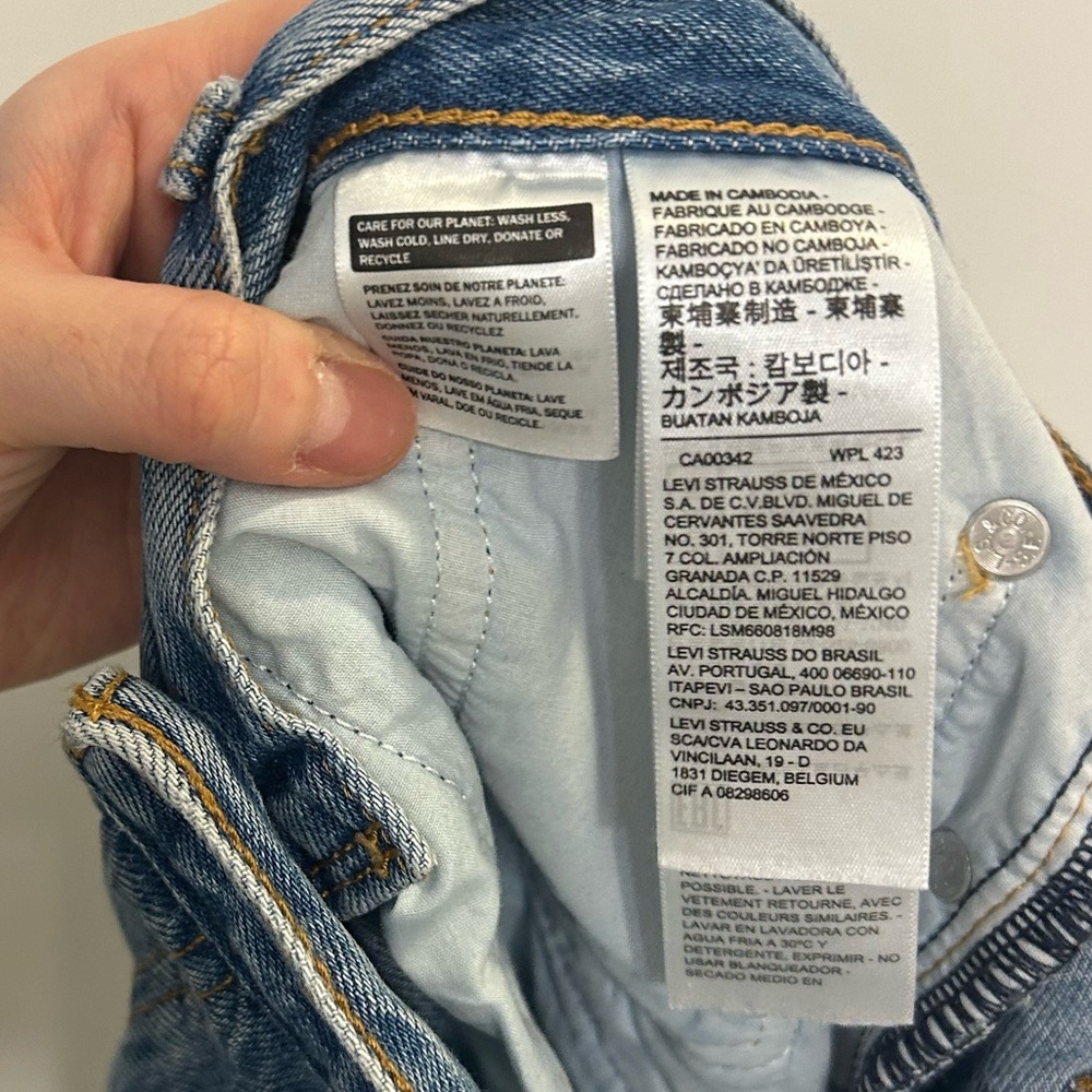 Like New Levi Ribcage High Rise Straight Jeans - Picture 9 of 11